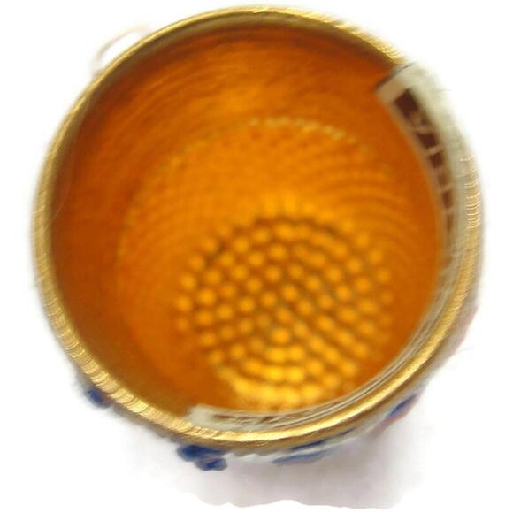 Brass Plated Metal Thimble Vintage Made in Austria - Picture 3 of 10
